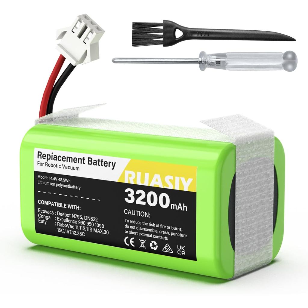 14.4v เครื่องดูดฝุ่นหุ่นยนต์เปลี่ยนแบตเตอรี่: สําหรับ Eufy Robovac 11S 11 30C 30 25C 15C 15T G30 G20