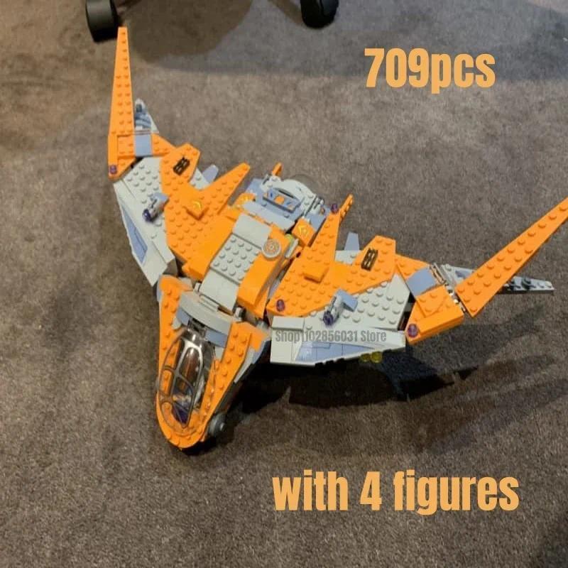 709pcs Ultimate Battle The Guardians' Ship Model Building Blocks 76107 MOC Bricks Abilisk Toy For Ch