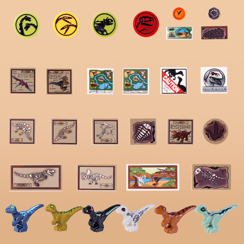 jurassicworld robox ของเล่น ไดโนเสาร์จูราสสิสัตว์ฟอสซิลโปสเตอร์อุปกรณ์การพิมพ์ของเล่นมนุษย์อนุภาคขนา
