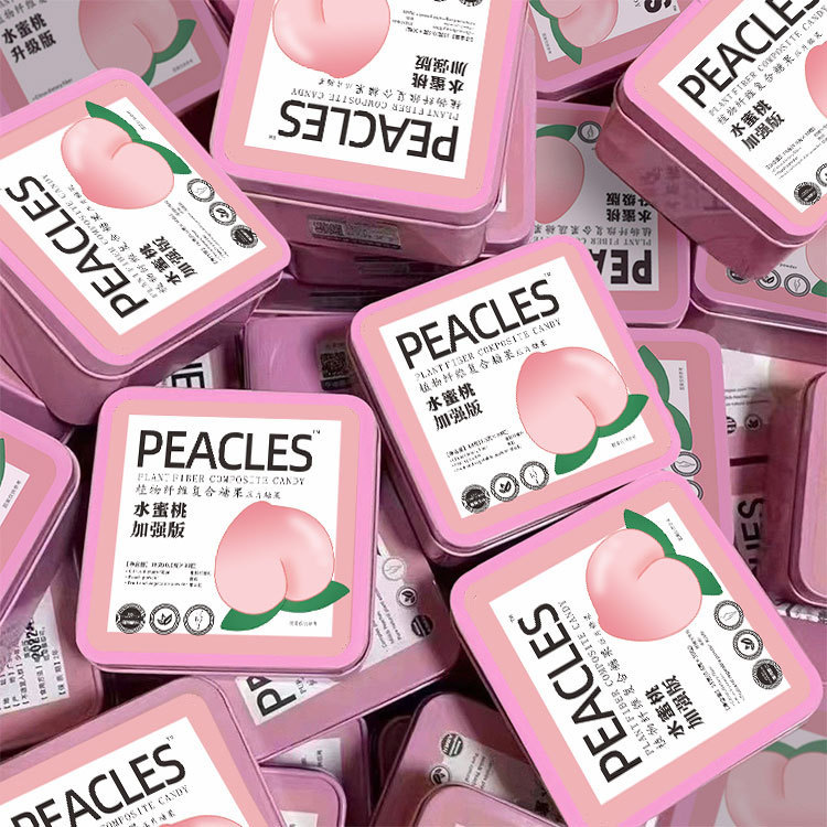 สินค้าคงคลัง PEACHES รสพีช ลูกอมไฟเบอร์จากพืช WJG