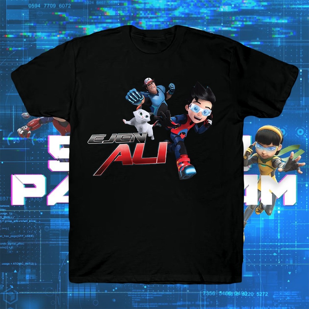 Baju เสื้อยืดเด็กพร้อม Ejen Ali The Movie 2 รูปแบบตัวละครเสื้อยืดเด็ก Ejen Ali 2 03