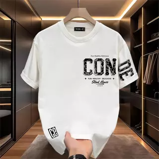 🌷Su.Tee🌷 สื้อยืด oversize เสื้อแฟชั่น เกาหลี โคตรนุ่ม เนื้อผ้าฝ้ายผสมโพลีเอสเตอร์ ลาย"CON DE" สินค้าใหม่ 2025