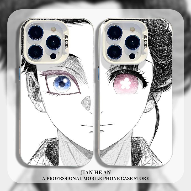 สําหรับiPhone Demon Slayer Akaza Hakuji Koyukiคู่กรณีMatteสําหรับiPhone 17 Air 16 15 14 Pro Max 13 1