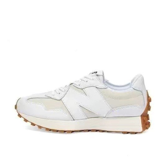 100% Original Naga Sports 327 Series Pure White Fresh All Style Leather Men Women Jogging Shoes