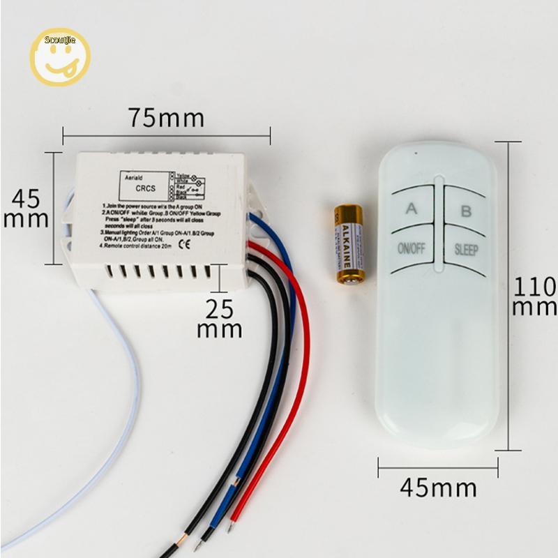 ScoutJie รีโมทคอนโทรลดิจิตอลไร้สาย ON OFF สําหรับโคมไฟระย้าหลอดไฟ 220V RF433 1/2/3/4 วิธี TH – โปรปัง
