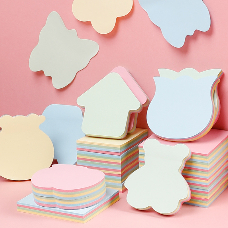 การ์ตูนการ์ตูน Panda สีรูปพิเศษ Post-It Notes Fluorescent Note กระดาษนักเรียน Key Mark พลาสติกสติกเก