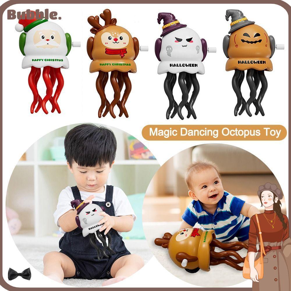 BUBBLE Auto-Dance Octopus Toys, Clockwork Pumpkin Ghost Magic Dancing Octopus Toy, หลีกเลี่ยงอุปสรรค