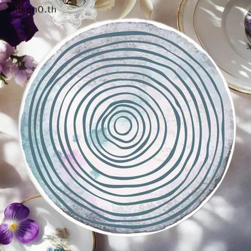 Ahlsen0 6 ชิ้น/เซ็ต Coasters ทนความร้อนลื่นเครื่องดื่ม Cafe ตกแต่ง 2D FLat Coasters Anti-scalding แผ