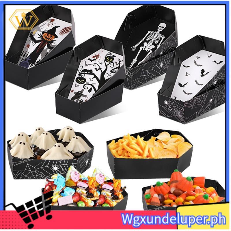 WParty Candy Box Horror Coffin Snack Cookie Box Halloween Party Decor Supplies