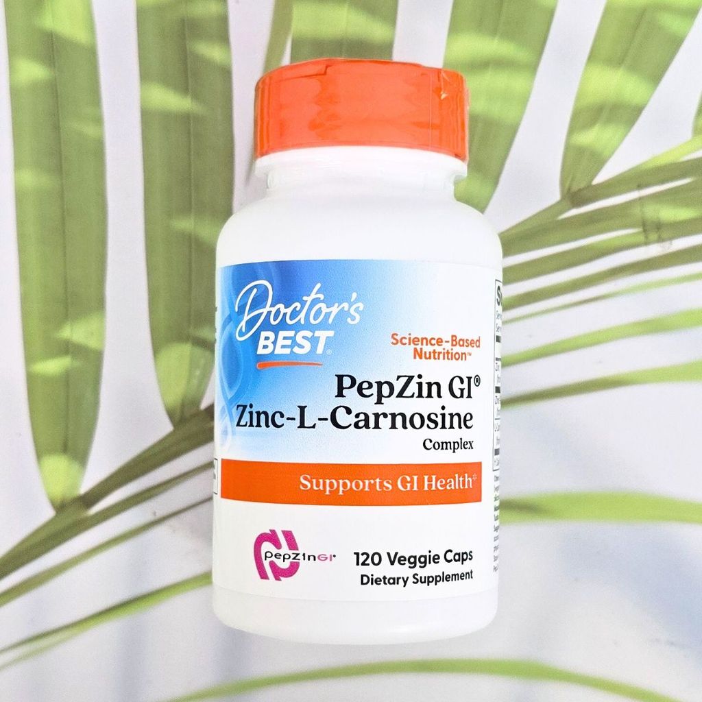 สังกะสี และแอล คาร์โนซีน PepZin GI Zinc-L-Carnosine Complex 120 Veggie Caps (Doctor's Best®)