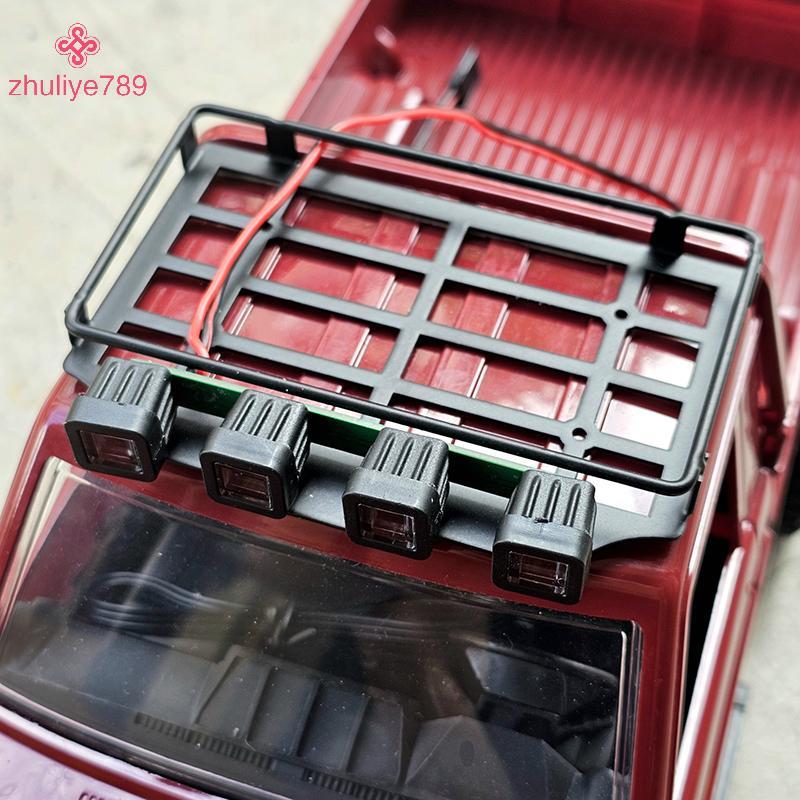 <zhuliye789>MN82 โลหะกระเป๋าเดินทาง Carrier แร็คหลังคาพร้อมไฟ LED RC รุ่นรถอะไหล่อัพเกรดอุปกรณ์เสริม
