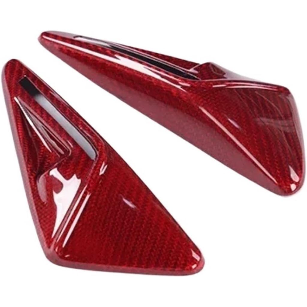 ฝาครอบกล้องด้านข้างสําหรับ Tesla รุ่น 3/Y/3 + Highland 2021-2024 คาร์บอนไฟเบอร์สติกเกอร์ Leaf Board 