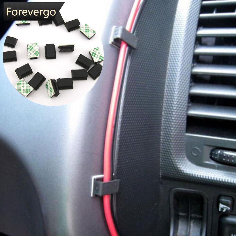FVG 5/10/20/40 ชิ้นสายไฟรถยนต์คลิปคงที่ข้อมูลสายไฟ Tie Cable Mount Self-กาว