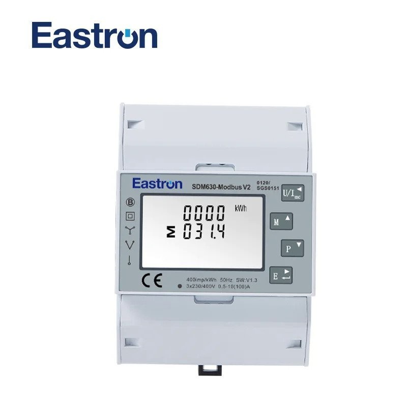 SDM630Modbus V2, Multi-function Power Analyser, 1p2w 3p3w 3p4w, Modbus/Pulse Output RS485, PV Solar