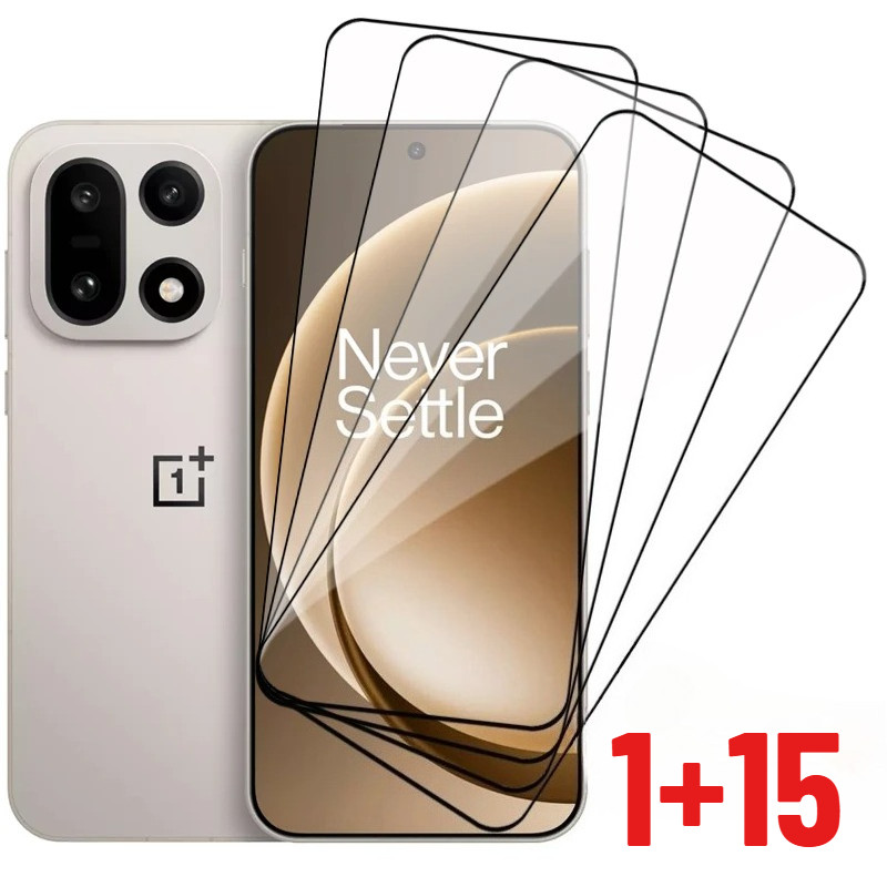 1-3PCS 9H HD คลุมทั้งหมดกระจกสําหรับ Oneplus15 1 + 15 13 13R 13T 13S หน้าจอกระจกนิรภัยโทรศัพท์ฟิล์มข