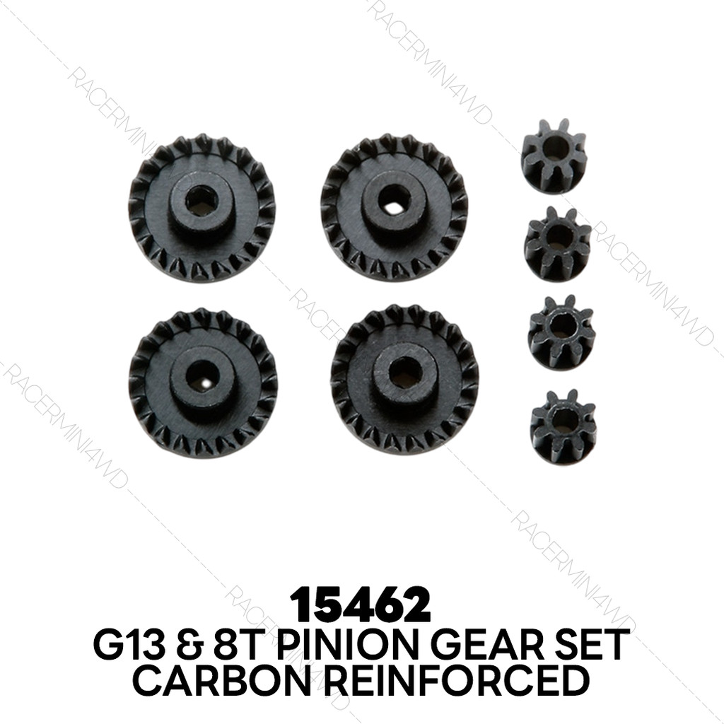 TAMIYA 15462 Mini 4WD Carbon Reinforced G13 & 8T Pinion Gear Set