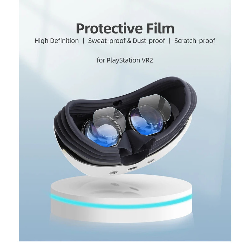FICEP HD เลนส์ป้องกันฟิล์มชุดสําหรับ PS VR 2 แว่นตาป้องกันรอยขีดข่วน VR ป้องกันเลนส์สําหรับอุปกรณ์เสริม PS VR 2