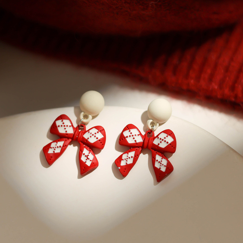 ต่างหูงานรื่นเริงสีแดงต่างหูสไตล์สิงโตของผู้หญิงสไตล์ใหม่ - รูปที่ 4