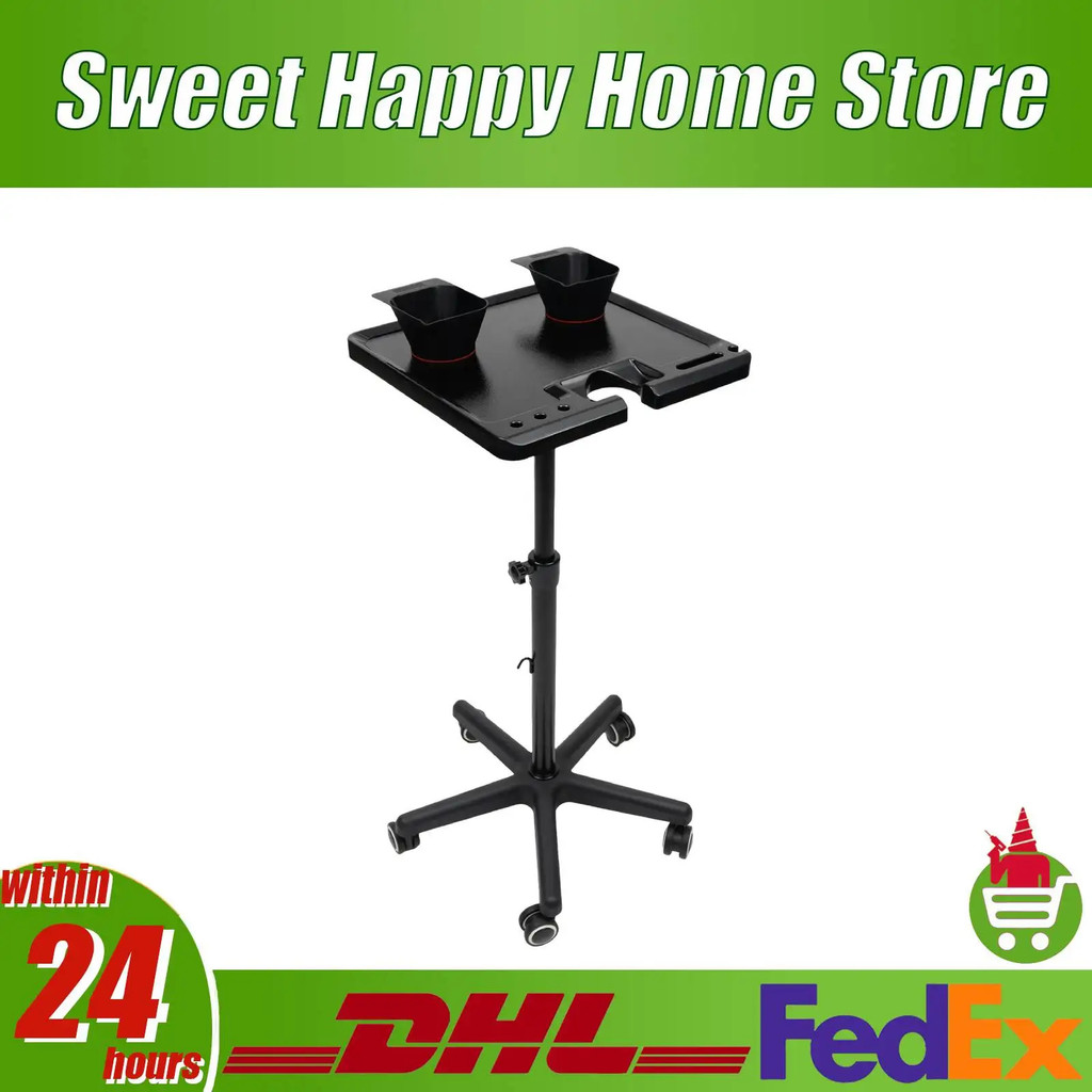 22lb ความจุ Mobile Beauty Salon Utility Cart ปรับความสูง Beauty Service Cart Stylist Mobile Trolley 