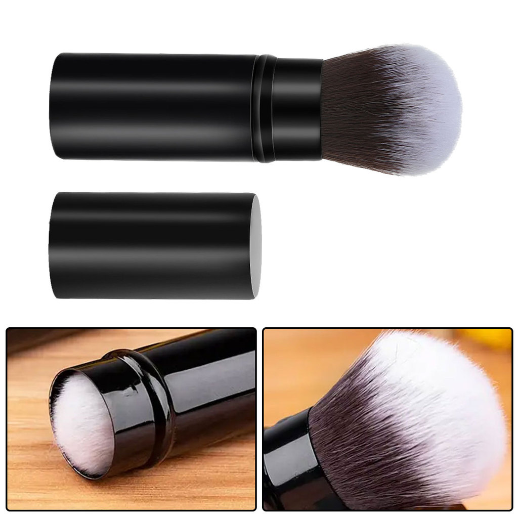 Layonora1pcs Professional แปรงแต่งหน้า Retractable Blusher Powder Foundation Face คอนซีลเลอร์ Kabuki