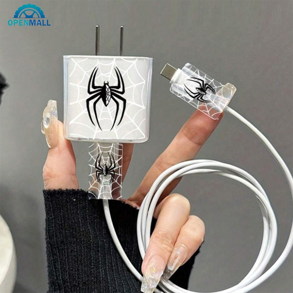 OPENMALL Charger Protectors Cover Ins Spider Charger Case Anti-Breaking Cable Winder สําหรับ 18/20w 