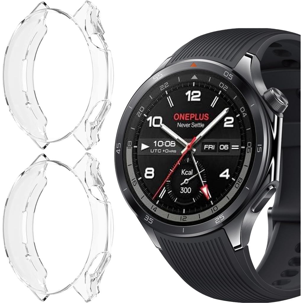 เข้ากันได้กับเคส OnePlus Watch 3, Lamshaw All-Around ป้องกัน TPU ฝาครอบกันชนปกป้องหน้าจอฝาครอบเข้ากั