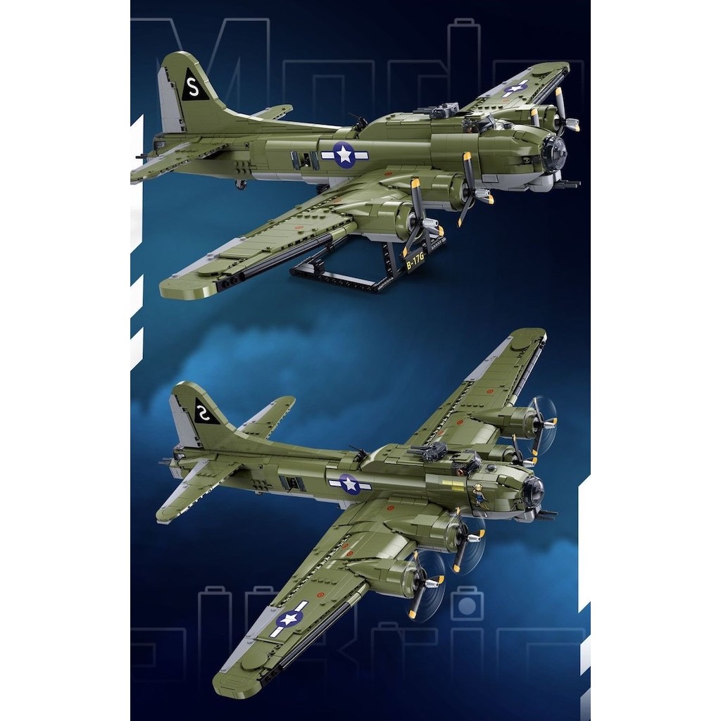 Mytopstore 1270PCS B-17 GS Bomber Air Plane รูปก่อสร้างพัฒนาของเล่น Building Block อิฐของขวัญเด็ก DI
