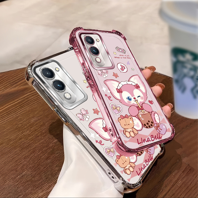 เหมาะสําหรับ VIVO Y04 Y04S Y29S Y29T Y19 5G 2025 เคสโทรศัพท์กันกระแทก Electroplated พร้อมผีเสื้อสําหรับสาว TPU ปลอกป้องกันนุ่ม clinabell