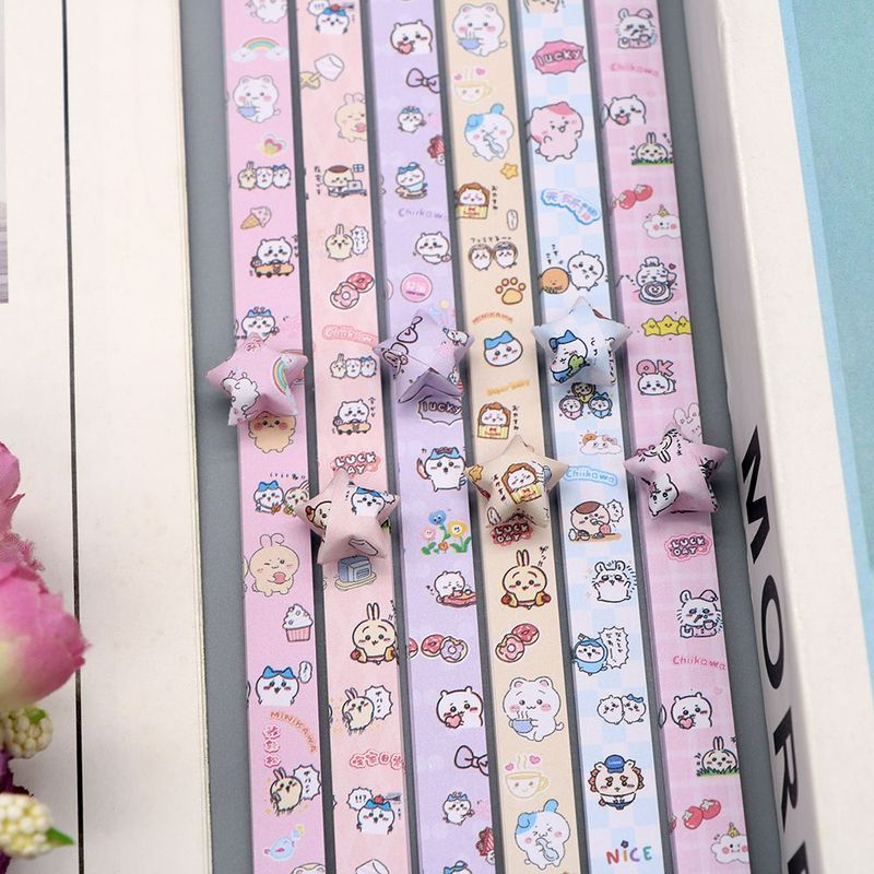 ดาว Origami Star Origami Star Origami กระดาษดาว Lucky Star Origami กระดาษทําด้วยมือกระดาษสีการ์ตูนดา