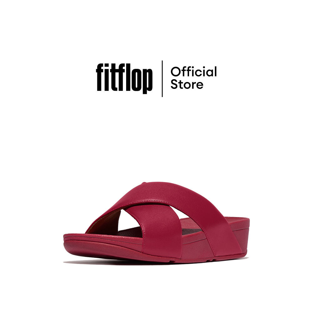 FITFLOP LULU CROSS SLIDE รองเท้าแตะผู้หญิง รุ่น K04-C32 สี RED