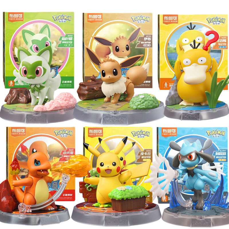 BLOKEGS Original POKEMON Building Blocks Pikachu Charmander Psyduck Sprigatito Eevee Lucario Pokémon