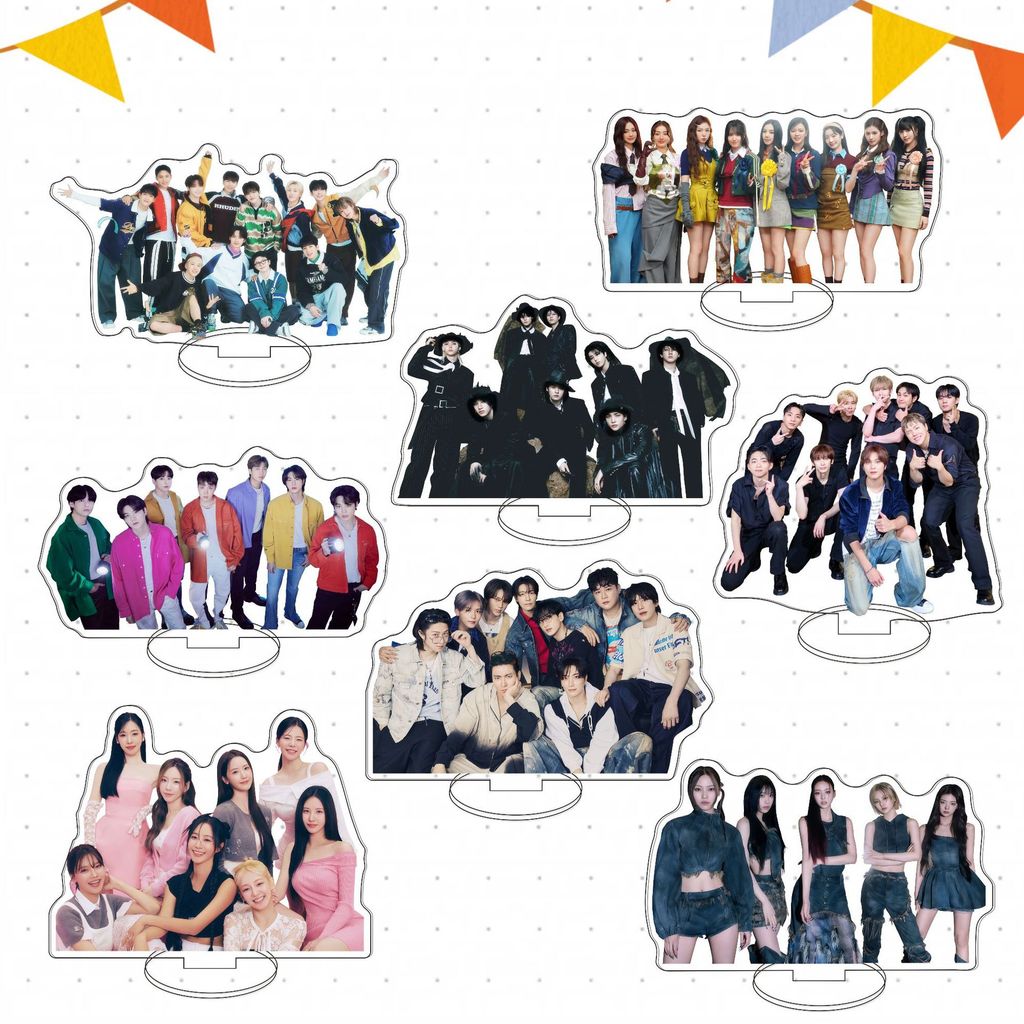 K-pop Idol ATEEZ IVE Super Junior ZB1 SK BP EN ขาตั้งอะคริลิคโต๊ะแสดงสินค้า