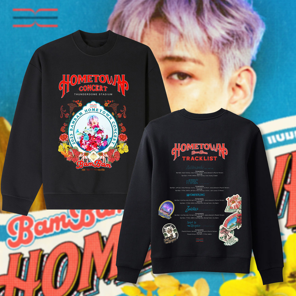 2025 BamBam - Hometown Album Print Concert เสื้อสเวตเชิ้ตคอกลมสำหรับผู้หญิง #5
