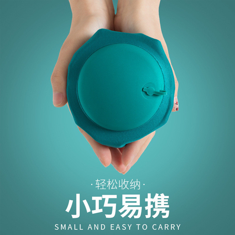 สินค้าใหม่ทุกวัน/กด Inflatable U-Shaped หมอนคอหมอน Travel Handy เครื่องมือคอพับแบบพกพา Flocking Blow