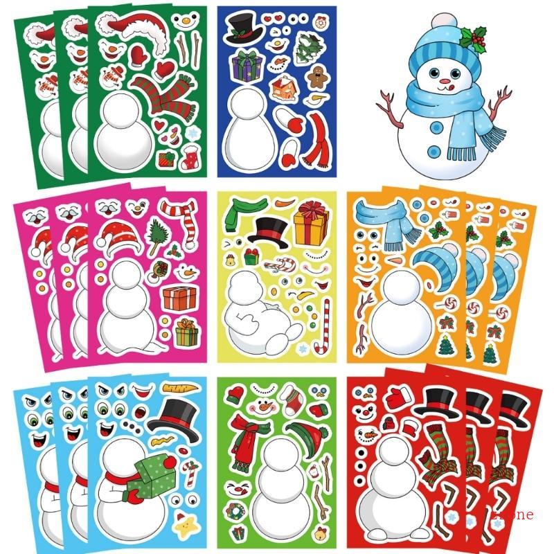 Zzz Christmas Snowflake Sticker Collection 24 แผ่นกันน้ําแท็บเล็ตลอกออกได้ตกแต่งแล็ปท็อป