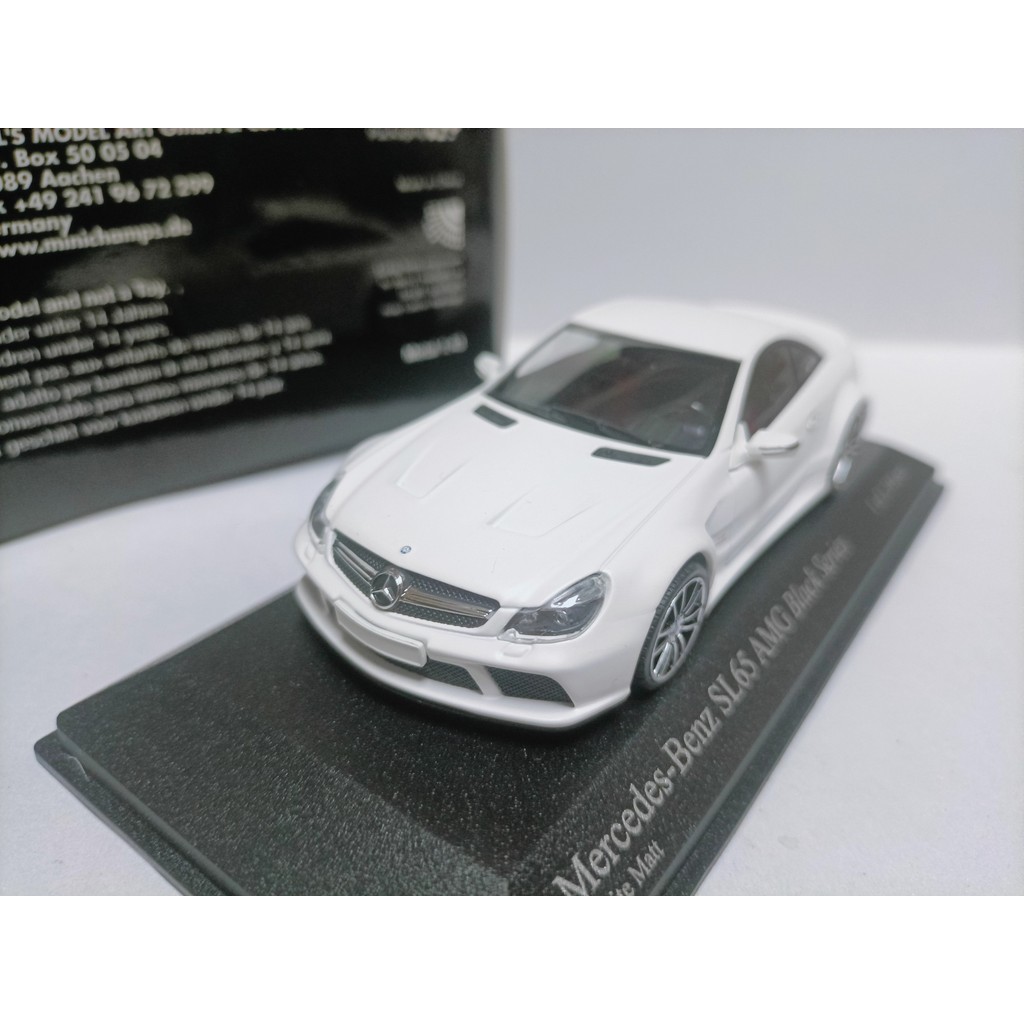 Mini Cut 1 43 Benz ดัดแปลงรถสปอร์ตรุ่น Mercedes SL65 R230 AMG Matte White