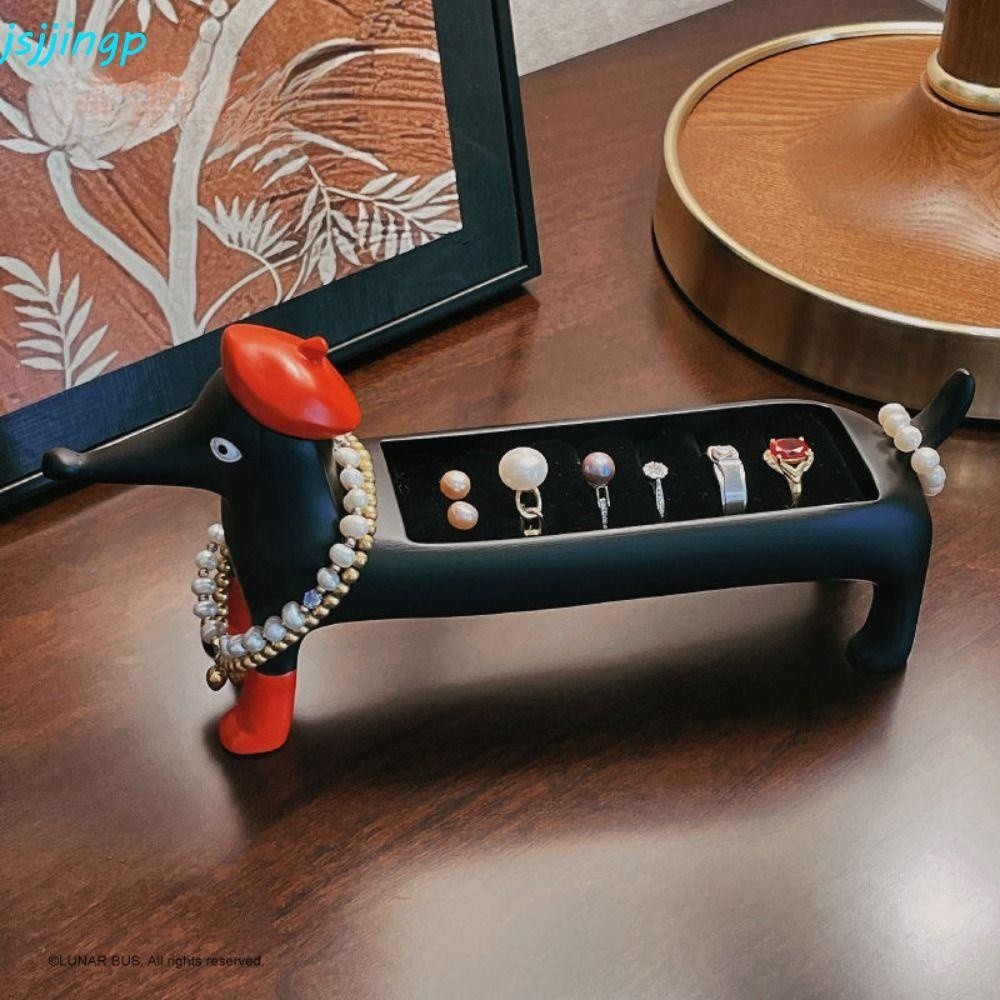 Jsjjingp Jewelry Display Box Ring Holder Stand Ring Showcase Organizer Fashion Jewelry Dustproof Hom