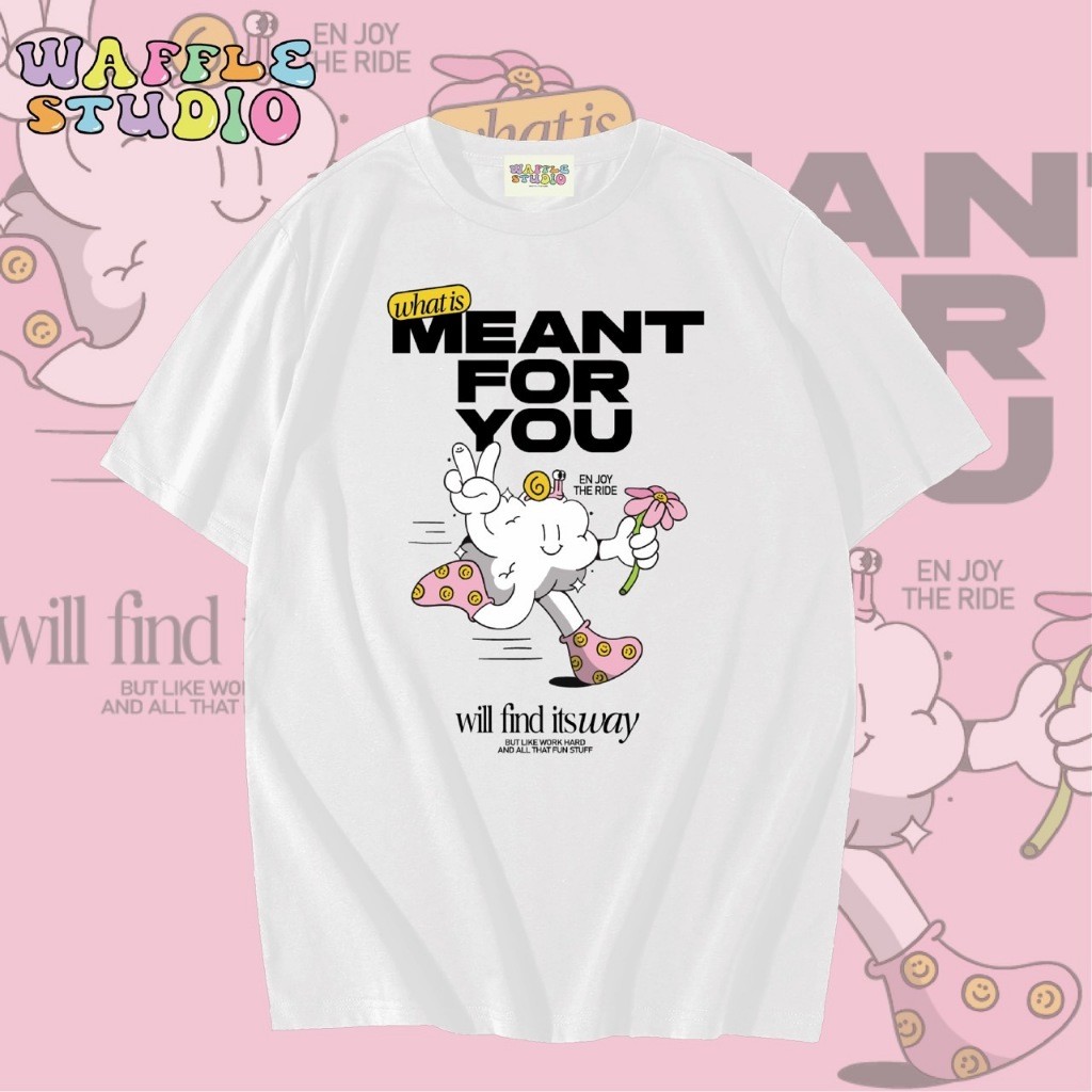 [ ส่งฟรี 🔥 ] WS1207 เสื้อยืดโอเวอร์ไซส์ ผ้าคอตตอน  เสื้อยืดเกาหลี เสื้อยืด  WAFFLE STUDIOS-5XL