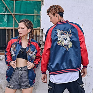 เสื้อแจ็คเก็ตเบสบอลผู้ชายแฟชั่นเสื้อแจ็คเก็ตปักลายคุณภาพสูงล…