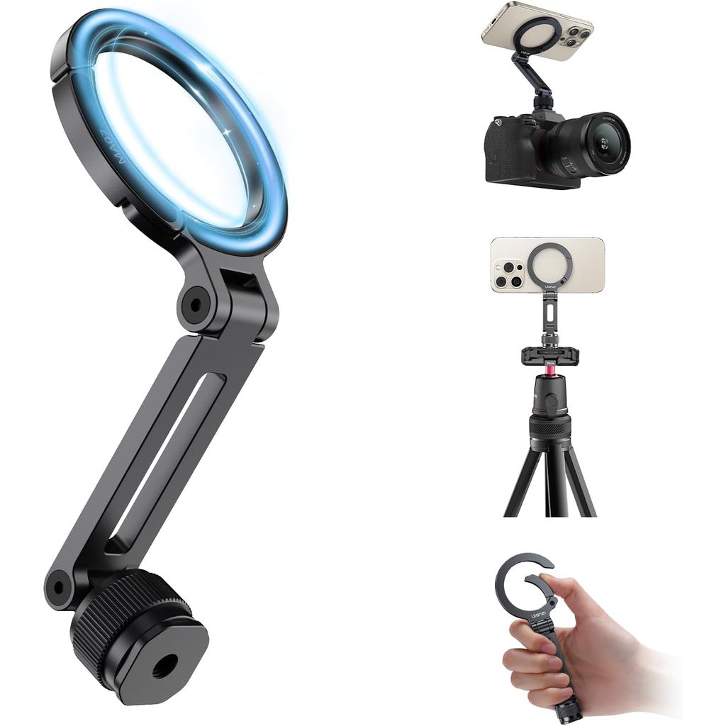 Ulanzi MA07 โทรศัพท์แม่เหล็กขาตั้งกล้องสําหรับ Magsafe, กล้องอลูมิเนียมโทรศัพท์พร้อมสกรู 1/4 ", รองเ