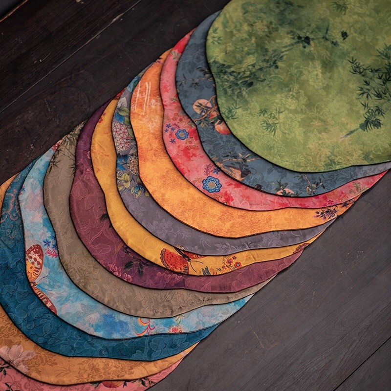Xiangyun Silk Tea Ceremony42X42CM New Chinese Style Zen Retro Table Runner Cloth Tea Table Heat Insu