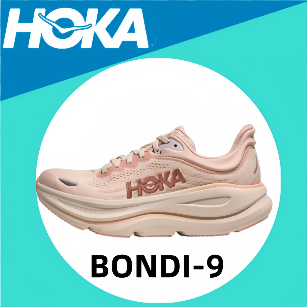 100 % เป็นของแท้  HOKA ONE ONE Bondi 9  1162012-RLTT Casual shoes Running shoes Sports shoes