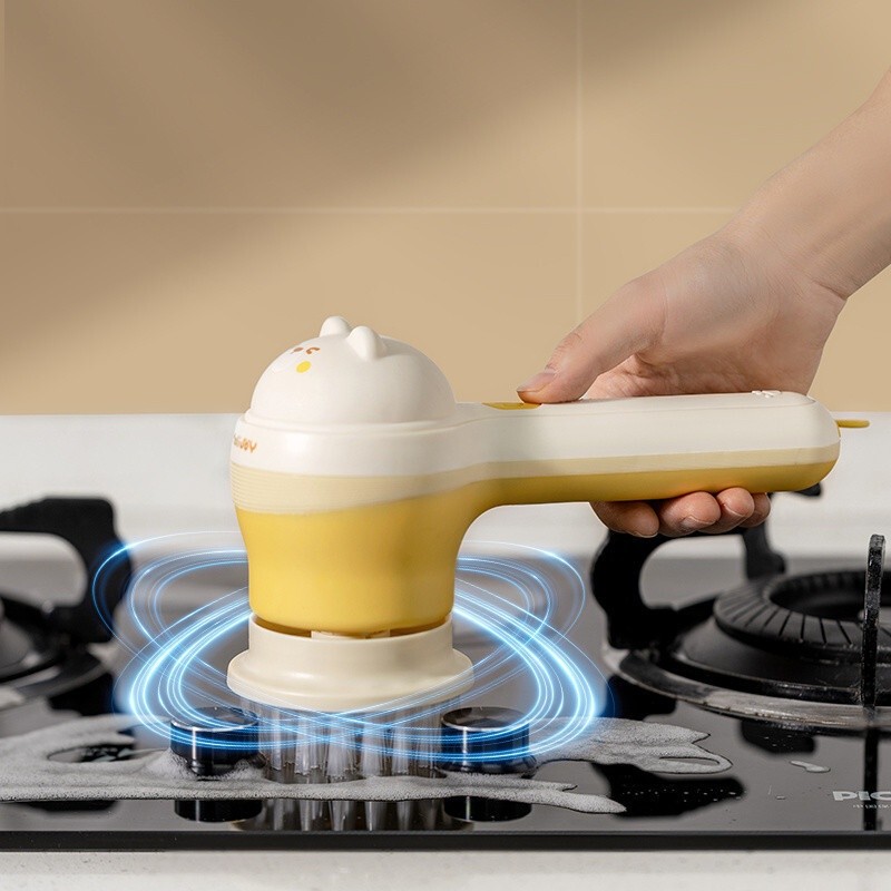 [Deep Stain Removal]Bear Electric Cleaning Brush MultiFunction Brush Cleaning Brush Stove Brush Pot 
