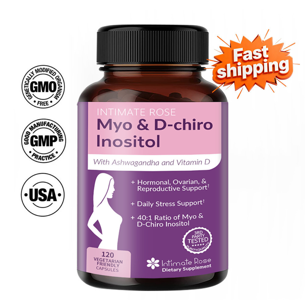 Intimate Rose Myo & D-Chiro Inositol 2000mg 120 แคปซูลวีแก บำรุงฮอร์โมนหญิงและสุขภาพรังไข่
