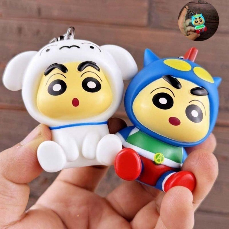 ของเล่นเรืองแสงเครยอนชินจัง,ปุ่มเซลล์พลาสติกเครยอนชินจังพวงกุญแจ,กระเป๋าเสน่ห์น่ารักสไตล์ญี่ปุ่นอะนิเมะการ์ตูนไฟกลางคืนสาว