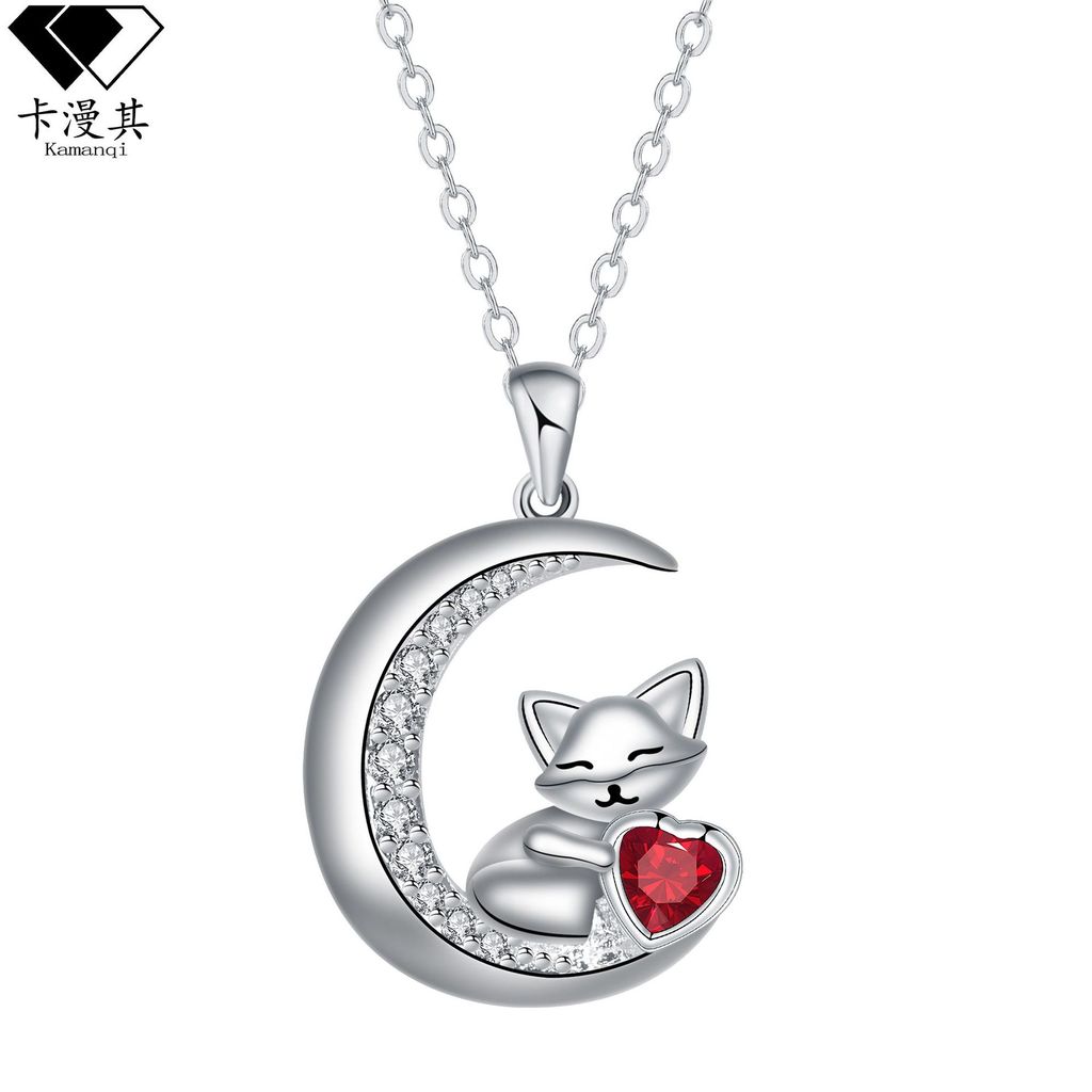 ของขวัญคริสต์มาสknn-990 น่ารัก Fox จี้สร้อยคอสีกากียุโรปอเมริกันเครื่องประดับหญิง Niche Design หรูหร