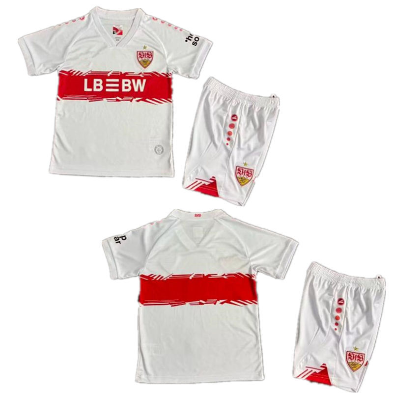 VfB Stuttgart ชุดเด็ก New Home White Children Football Set