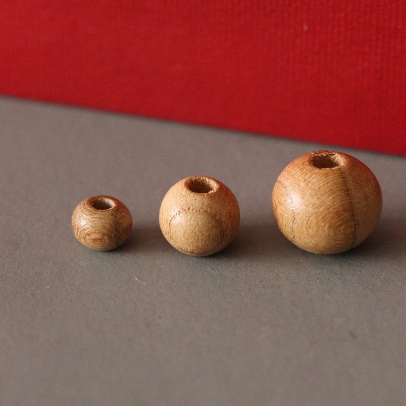 Unpainted ลูกปัดมะฮอกกานีอุปกรณ์เสริมลูกปัดหลวม 4mm6mm8mm ลูกปัดลูกปัดสีแดงสร้อยข้อมือ Spacer ลูกปัด