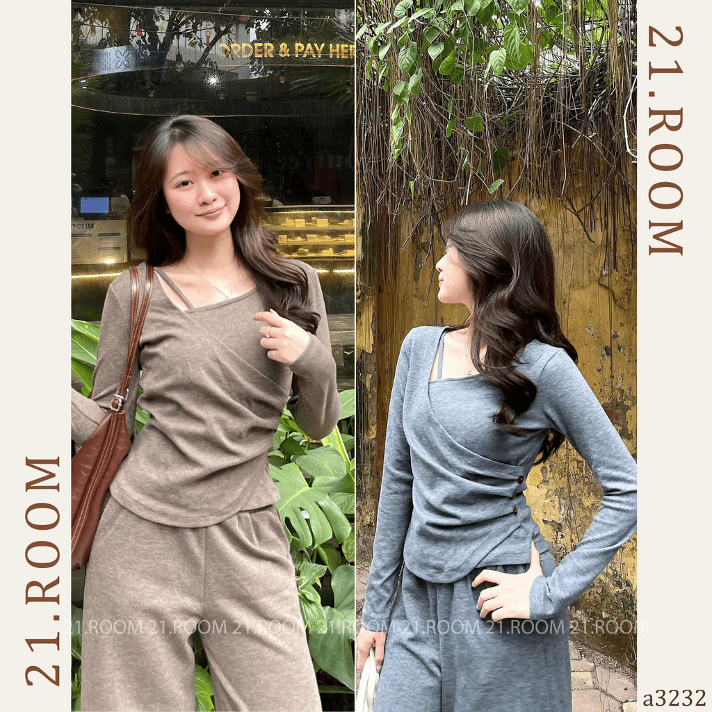 เสื้อเอวลอย3กระดุมแขนยาวและชุดบอล21ห้อง A32