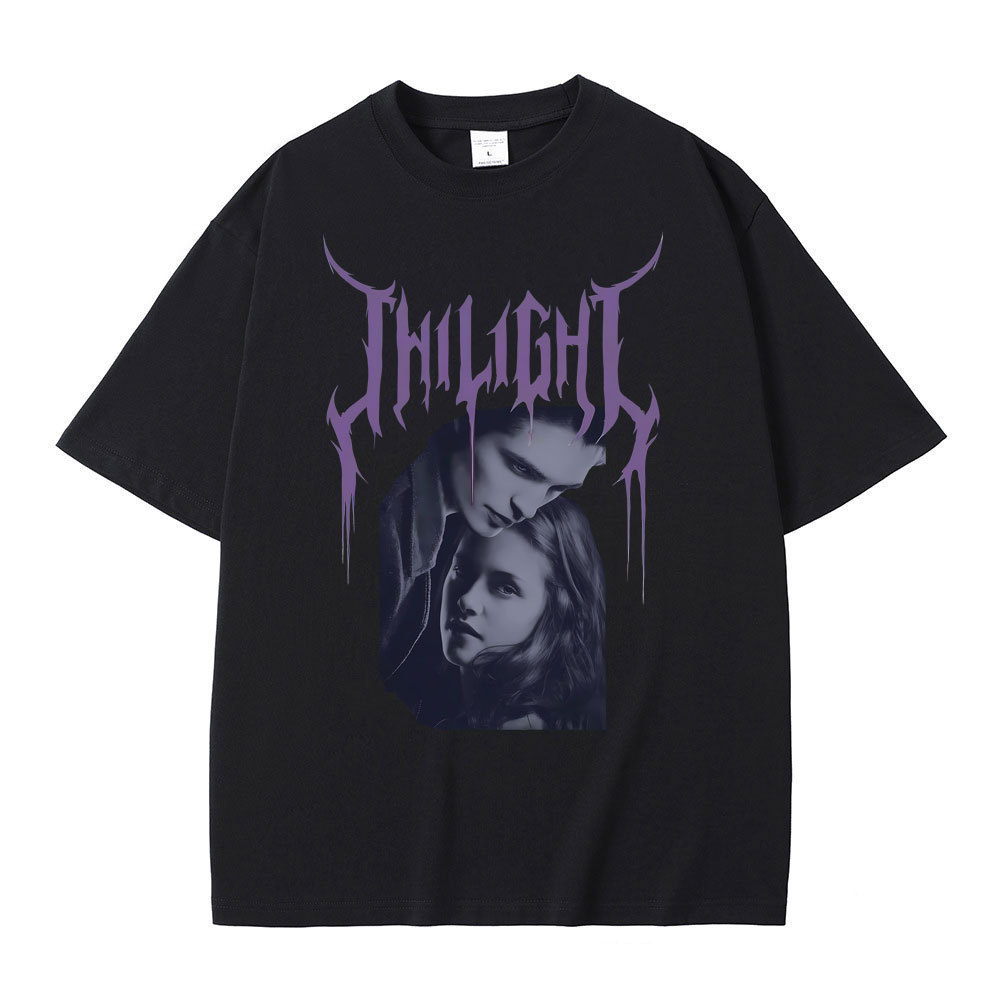 เสื้อยืดผู้ชายลายภาพยนต์เรื่อง twilight ตัวละคร bella และ edward cullen